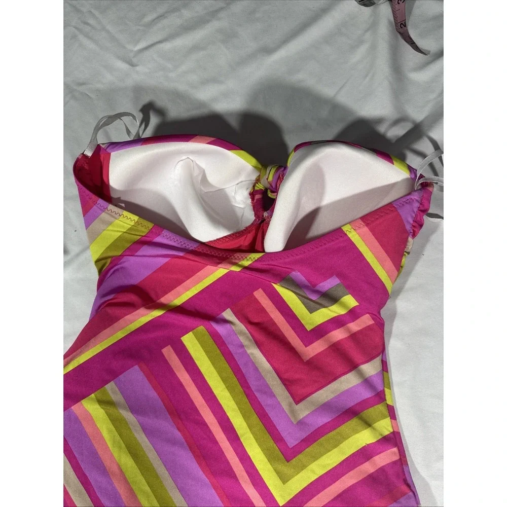 NWT $162 Trina Turk [ 12 ] Waltz Bandeau One Piece‎ Swimsuit #U1353